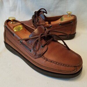 Easy Spirit Slip On Boat Shoes Mens Size 10M Brown Leather